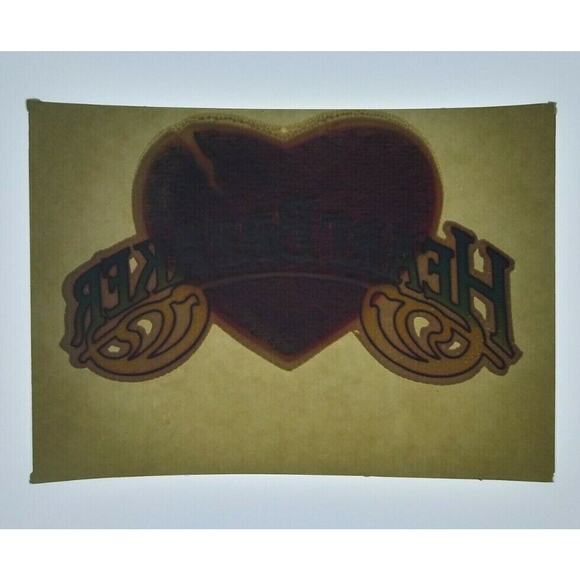 Heartbreaker Heart Screamin Gleamin Glitter Iron-On Transfer Decal Donruss 1970s - Picture 5 of 5